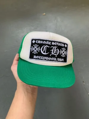 Chrome Hearts Y2K Luxury Hat Pria white green